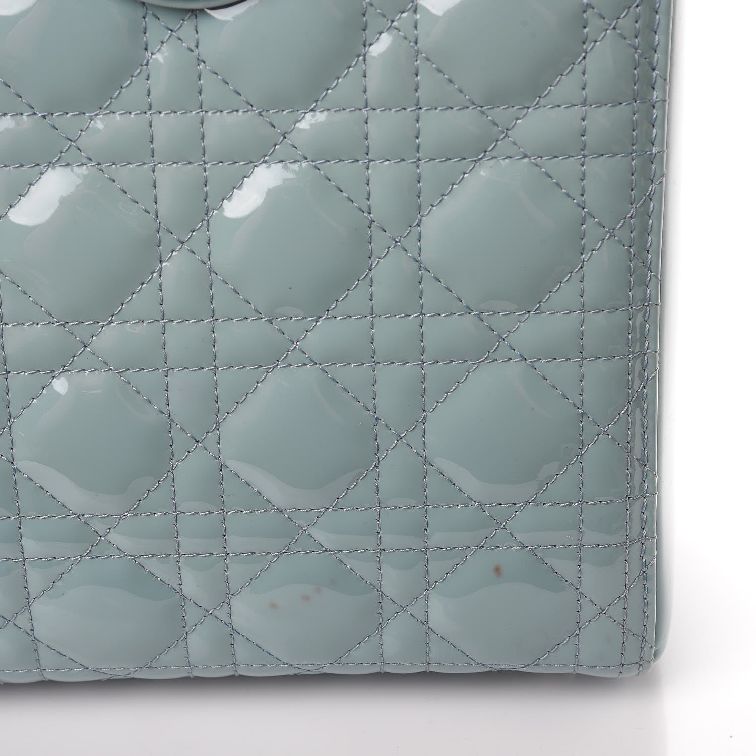 Christian Dior Patent Cannage Large Lady Dior Light Blue 12 of 12