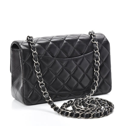 Chanel Lambskin Quilted Mini Rectangular Flap Black 2 of 11