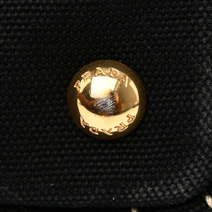 Prada Canapa Small Logo Tote Black Talco 13 of 14