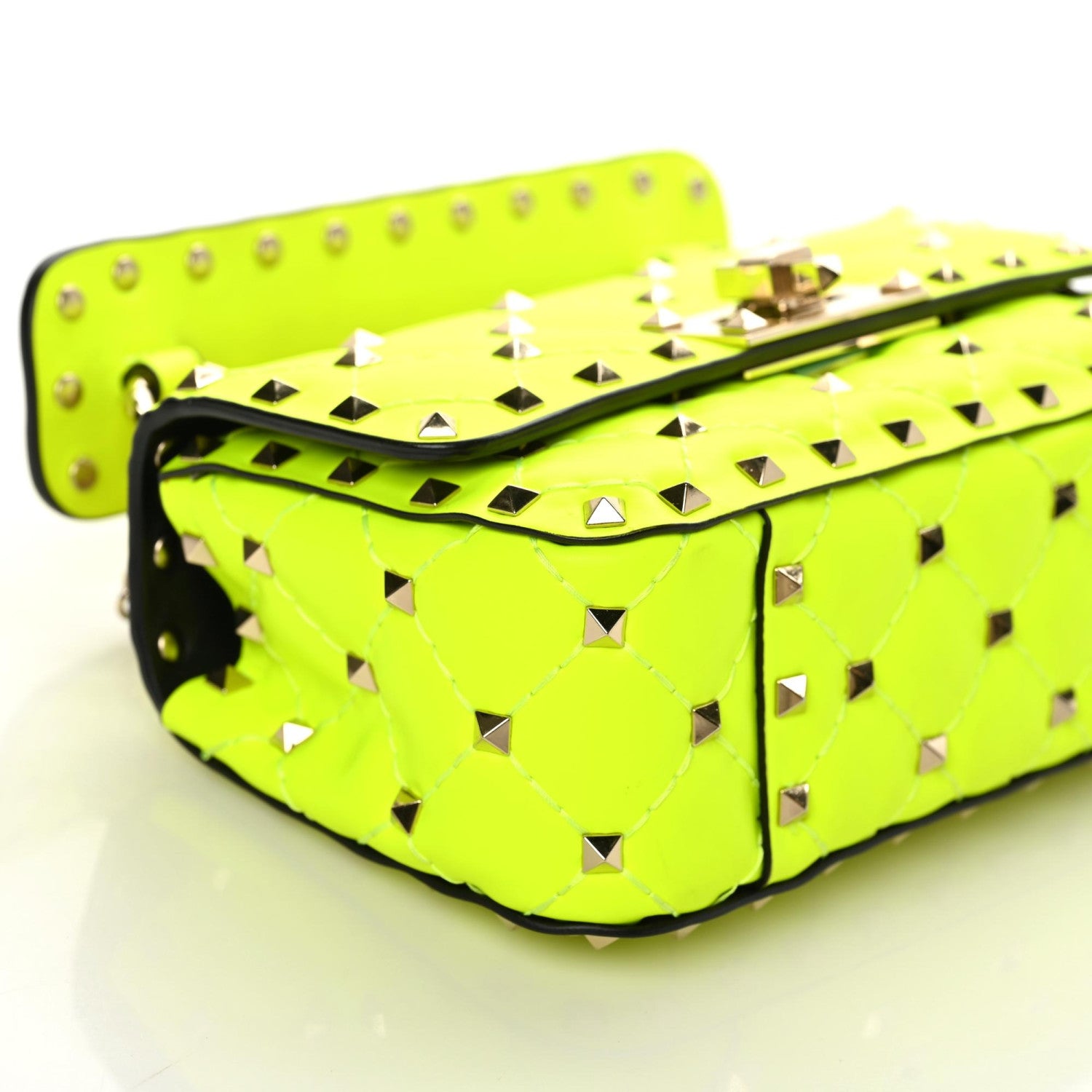 Valentino Garavani Calfskin Mini Rockstud Spike Shoulder Bag Lime 8 of 10