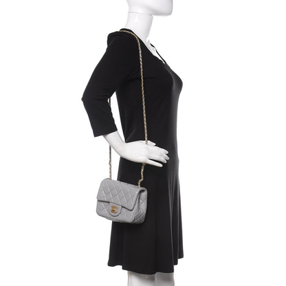 Chanel Lambskin Quilted Mini Pearl Crush Flap Light Grey 2 of 11