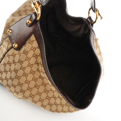 Gucci Monogram Large Jockey Hobo Dark Brown 5 of 8