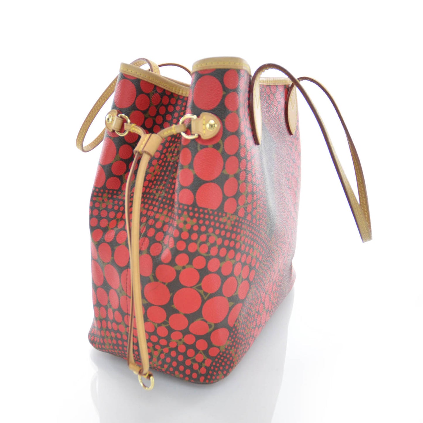Monogram Kusama Waves Neverfull MM Red