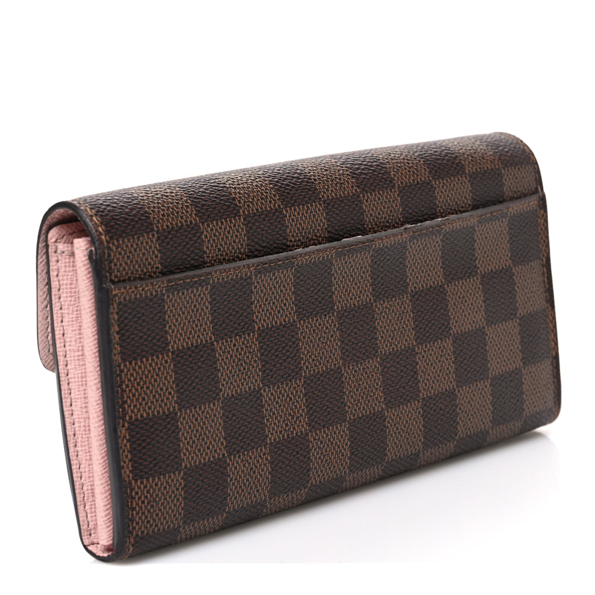 Damier Ebene Sarah Wallet NM Rose Ballerine