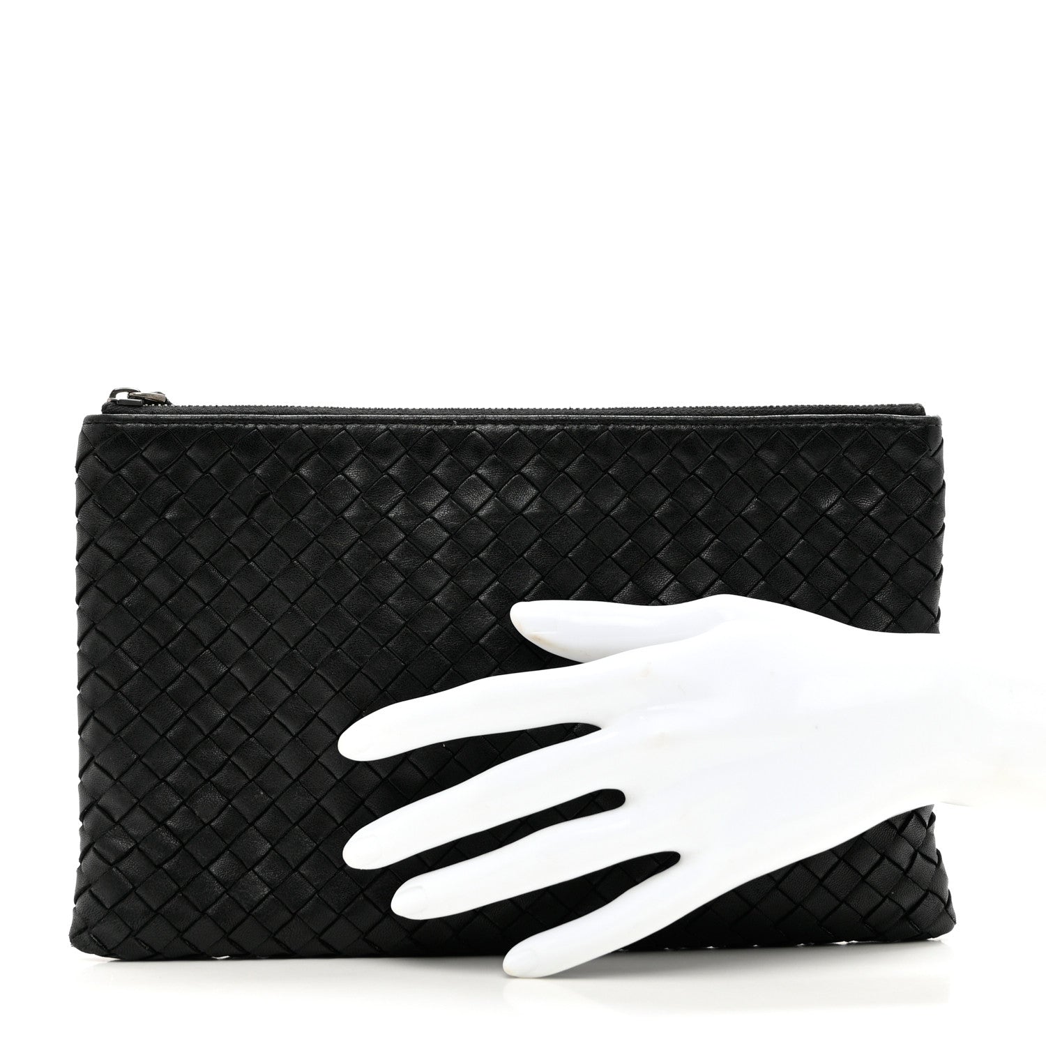 Bottega Veneta Nappa Intrecciato Medium Zip Pouch Black 2 of 9