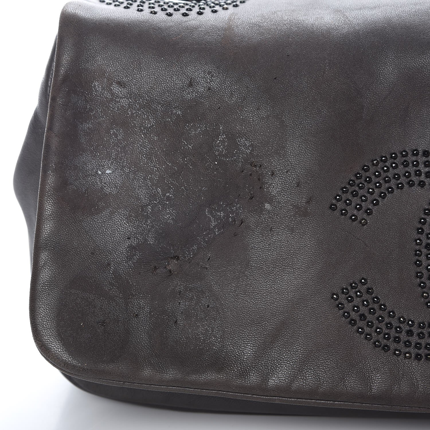 Chanel Lambskin Studded CC East West Flap Grey 13 of 14