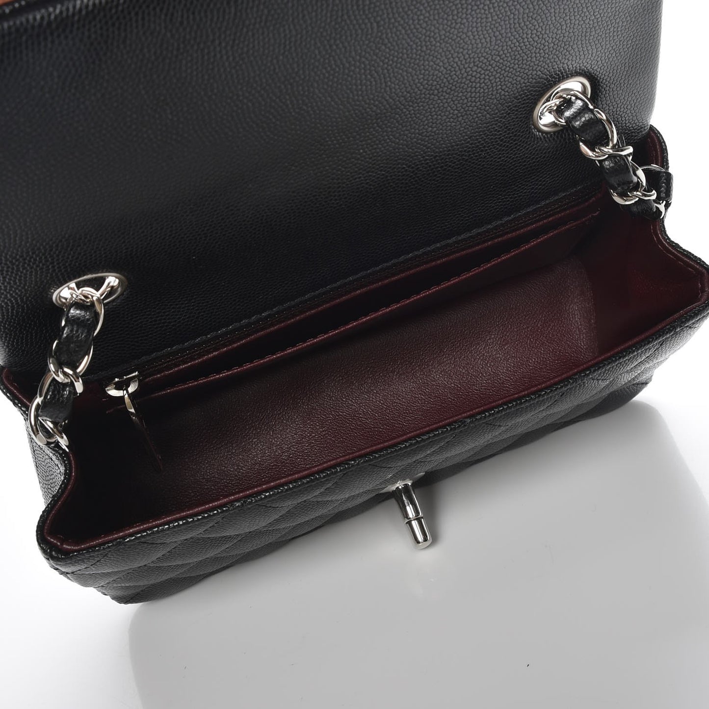 Caviar Quilted Mini Rectangular Flap Black