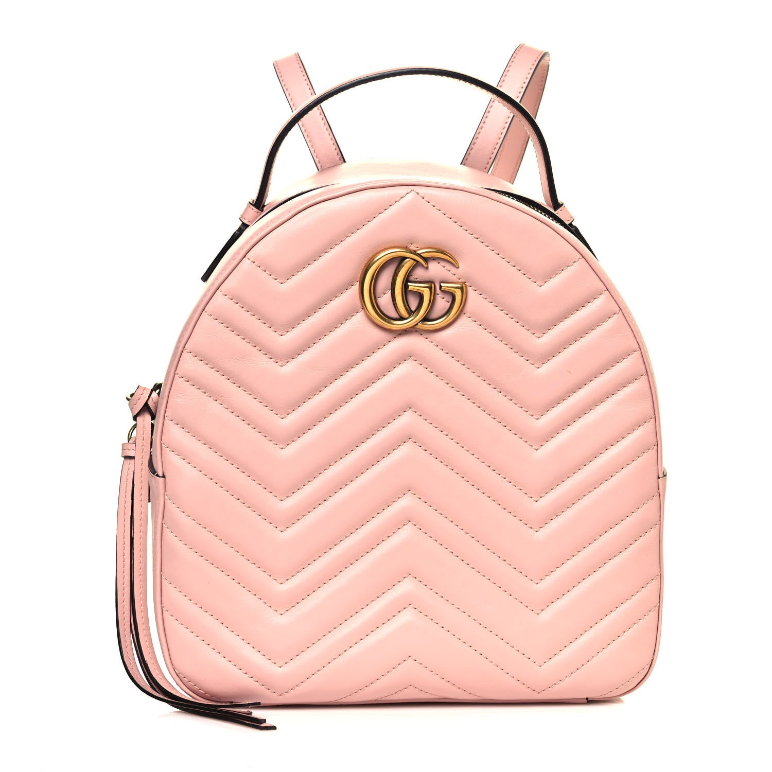 Gucci Calfskin Matelasse GG Marmont Dome Backpack Perfect Pink 1 of 12