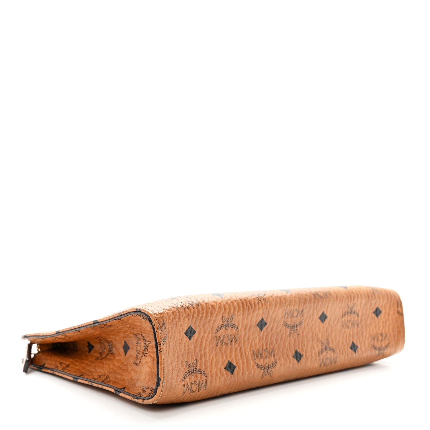 MCM Visetos Medium Zip Pouch Cognac 4 of 12