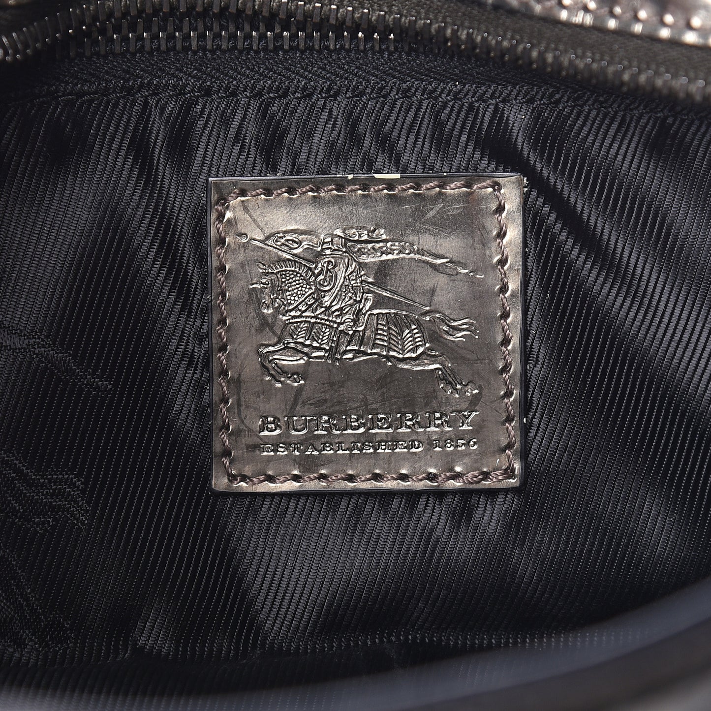 Metallic Patent Studded Wristlet Clutch Pewter
