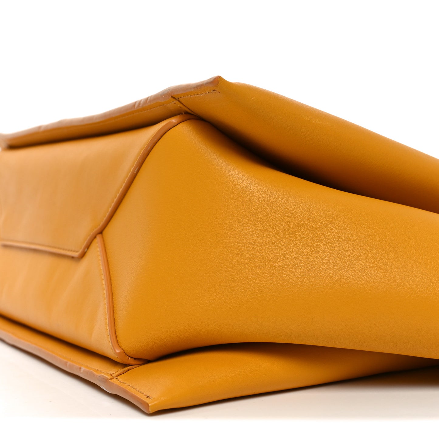 Calfskin Medium Tri-Fold Bag Honey