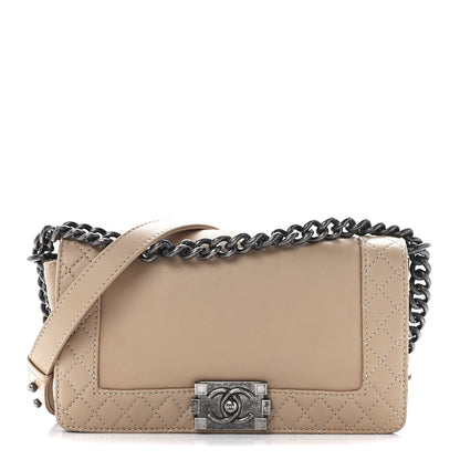 Chanel Calfskin Medium Boy Reverso Flap Beige Clair 1 of 12