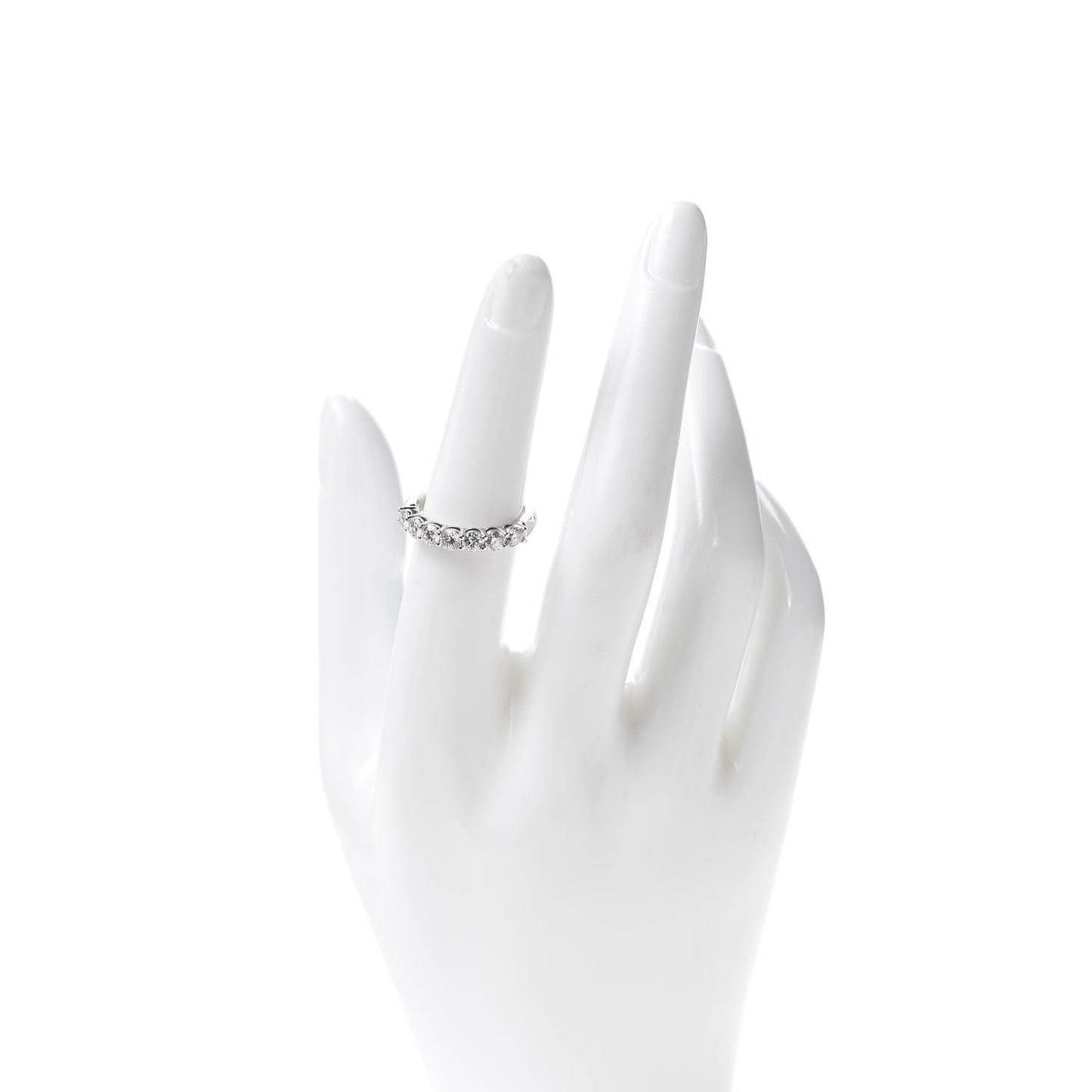 Platinum Diamond 3.5mm Half Circle Embrace Band Ring 52 6