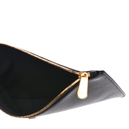 Salvatore Ferragamo Calfskin Wristlet Clutch Black 5 of 8