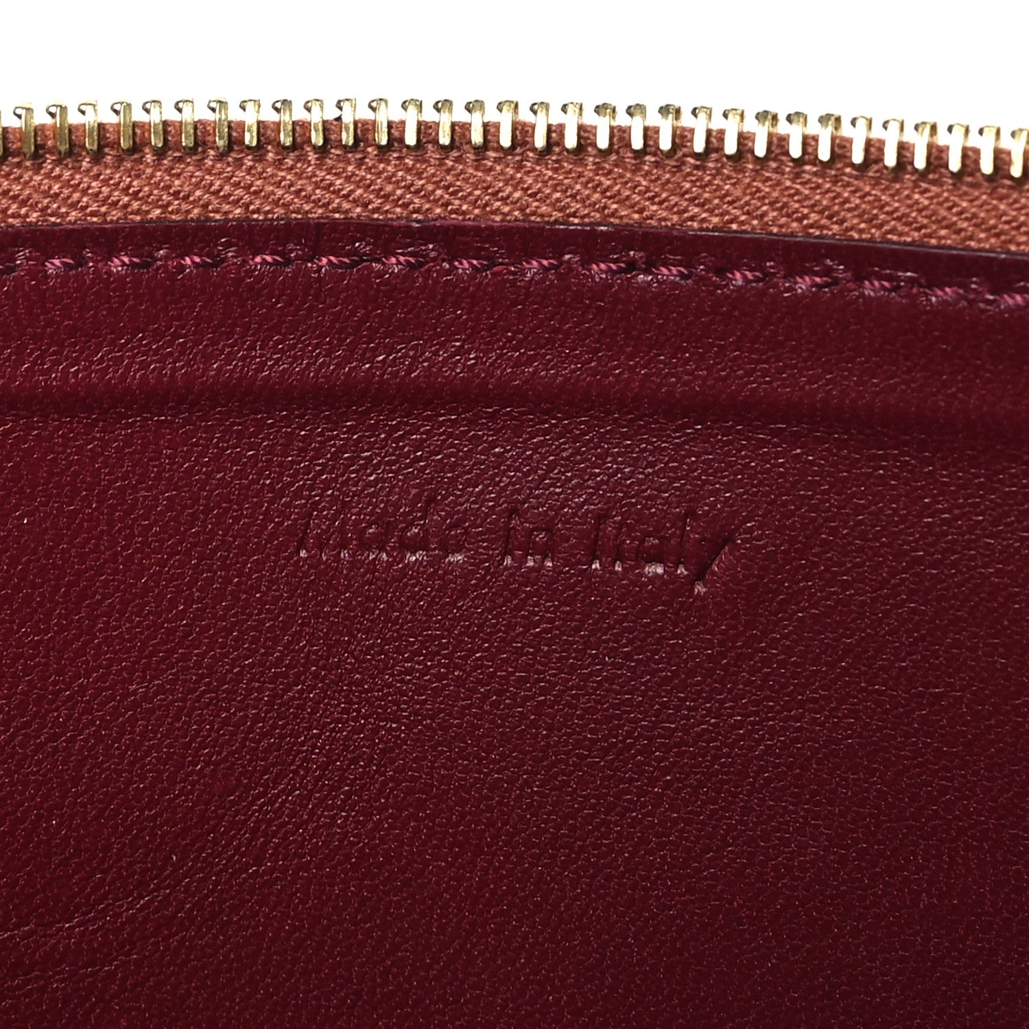 Celine Lambskin Bi-Color Solo Clutch Pouch Terracotta 7 of 10