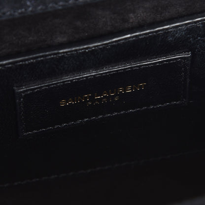 Saint Laurent Metallic Calfskin Small Classic Monogram Kate Tassel Satchel Gold 6 of 9