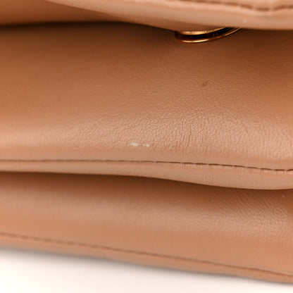 Louis Vuitton Lambskin Embossed Monogram Pochette Coussin Camel 10 of 13
