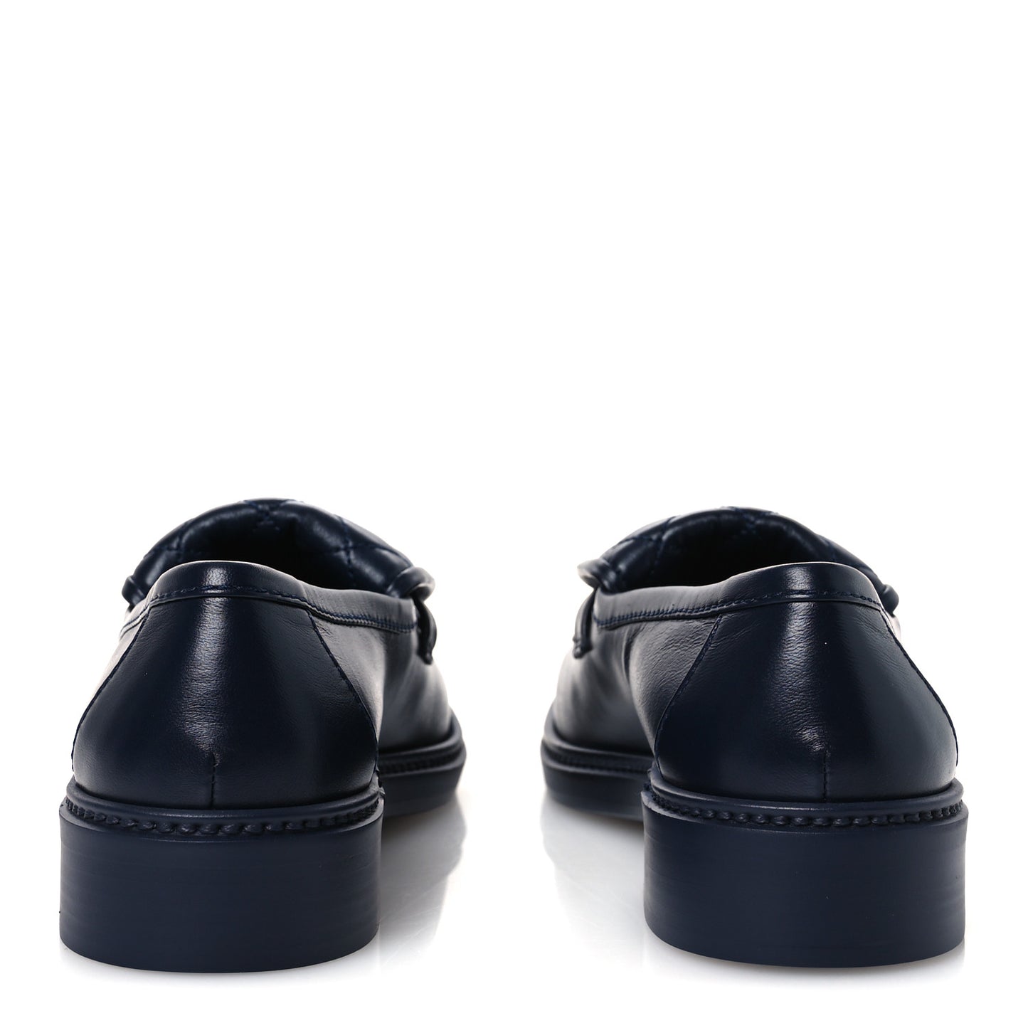 Lambskin Quilted CC Turnlock Loafers 39 Navy