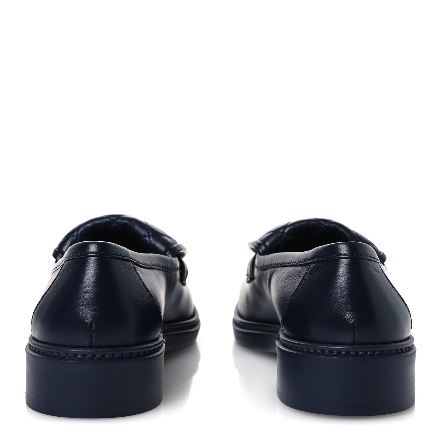 Chanel Lambskin Quilted CC Turnlock Loafers 39 Navy 6 of 11