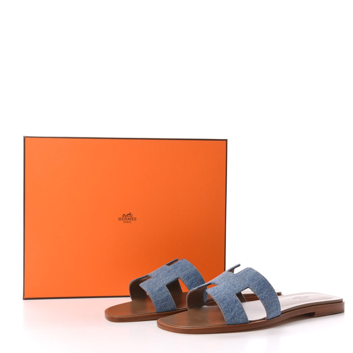 Denim Canvas Oran Sandals 39 Bleu Clair