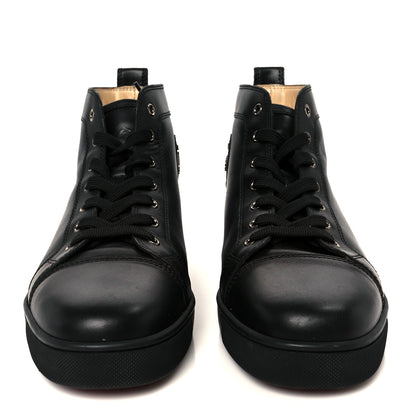 Christian Louboutin Calfskin Mens Louis High Top Sneakers 44 Black 3 of 10