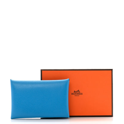 Hermes Chevre Chamkila Calvi Card Case Bleu Frida 8 of 8
