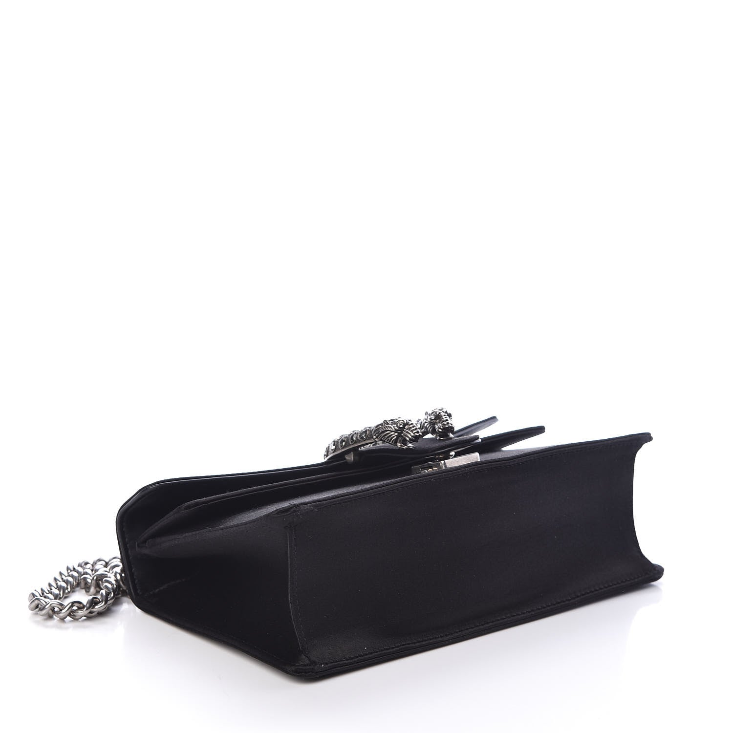 Gucci Satin Silk Crystal Small Dionysus Shoulder Bag Black Black Diamond 4 of 10