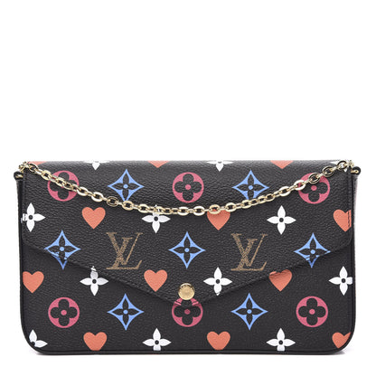 Louis Vuitton Game On Felicie Chain Wallet Black 1 of 10