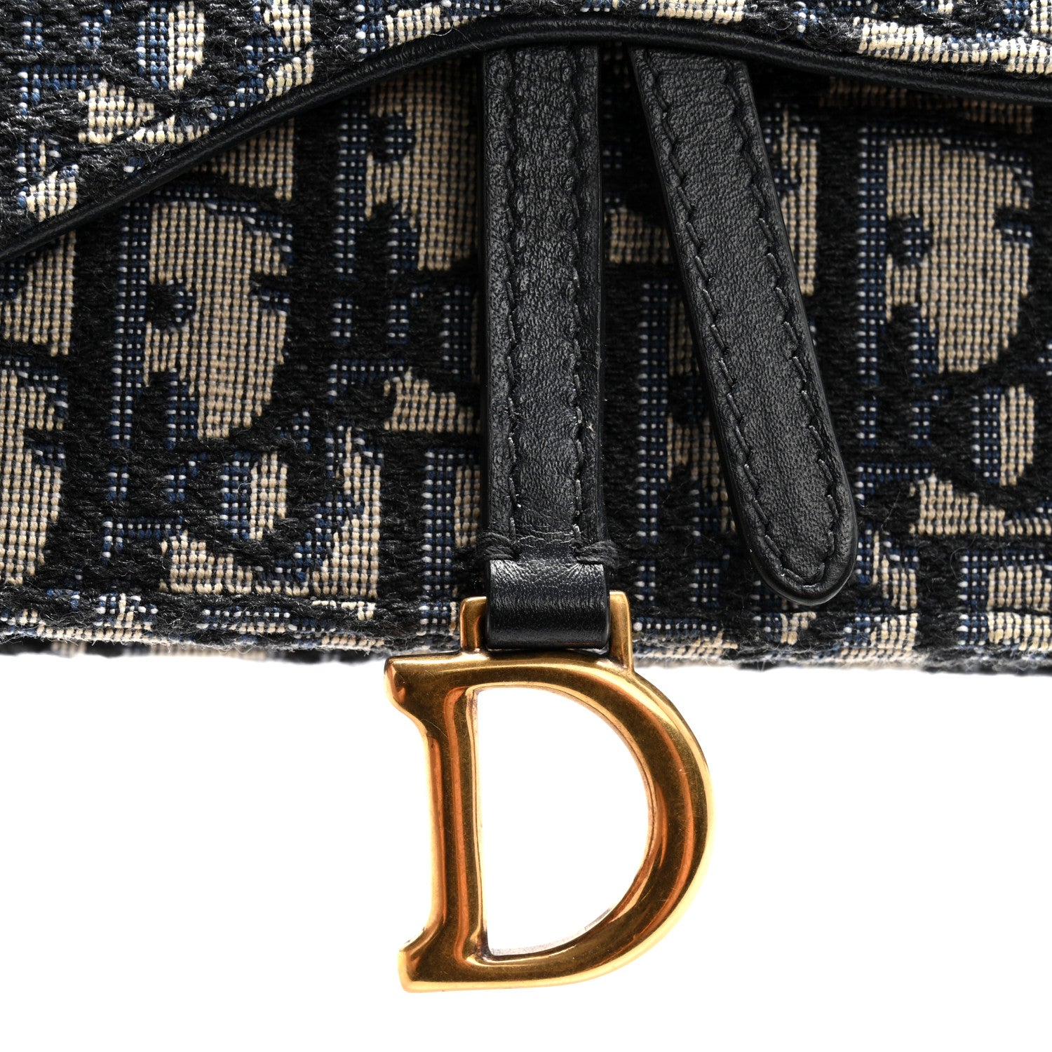 Christian Dior Oblique Saddle Belt Bag Blue 10 of 12