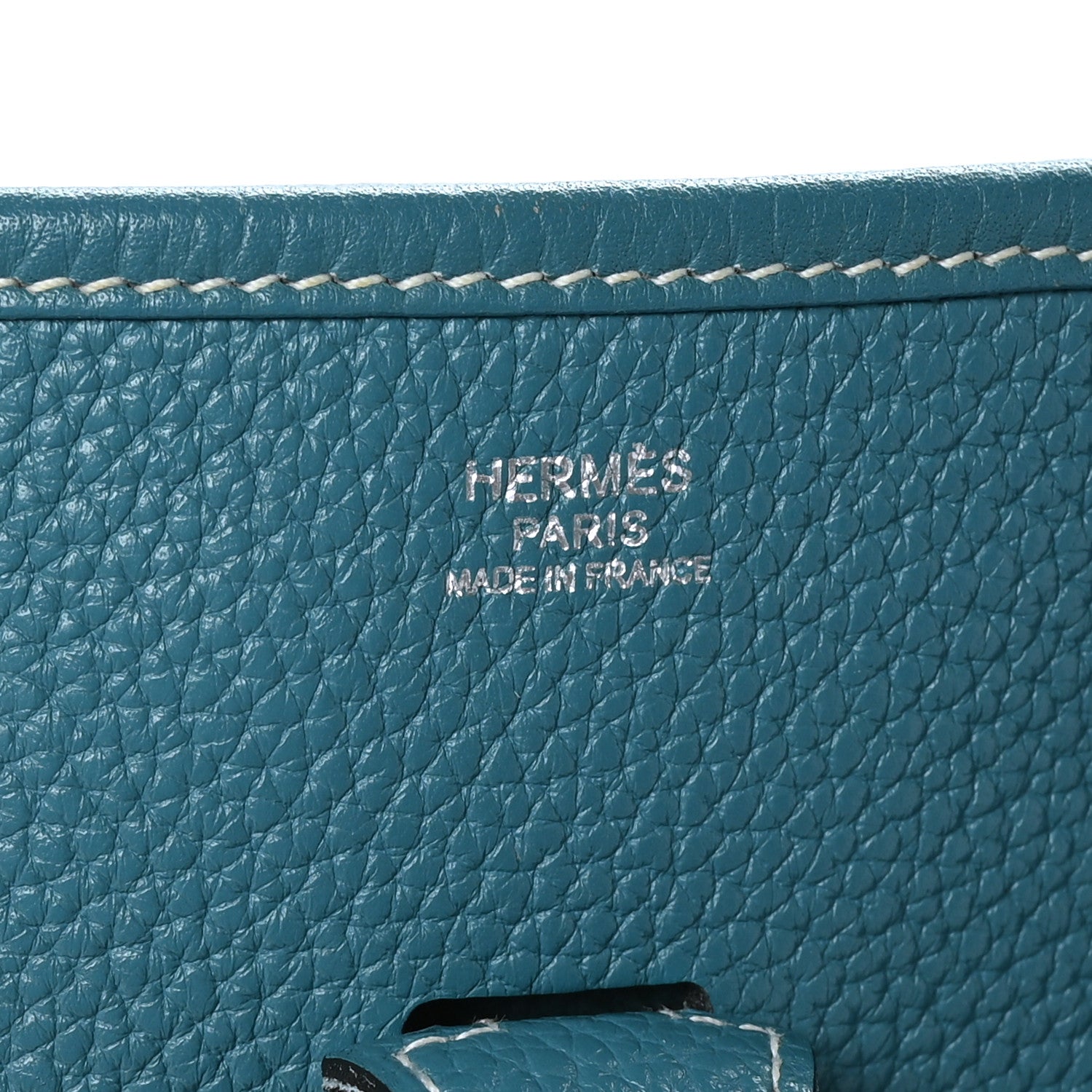Hermes Taurillon Clemence Evelyne III PM Blue Jean 6 of 11
