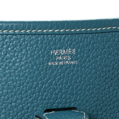 Hermes Taurillon Clemence Evelyne III PM Blue Jean 6 of 11