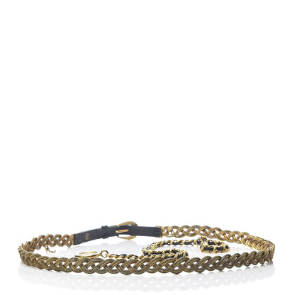 Chanel Lambskin Chain Brained CC Medallion Belt 75 30 Black Gold 2 of 3