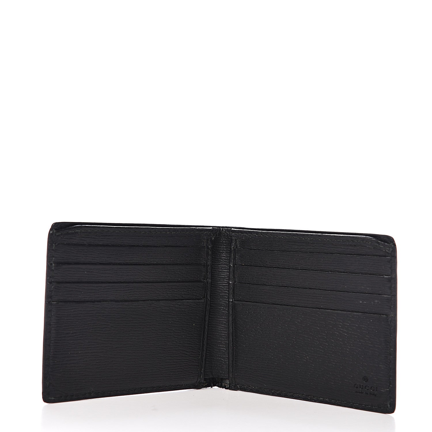 Gucci Shangai Calfskin Kingsnake Bi-Fold Wallet Black 4 of 7