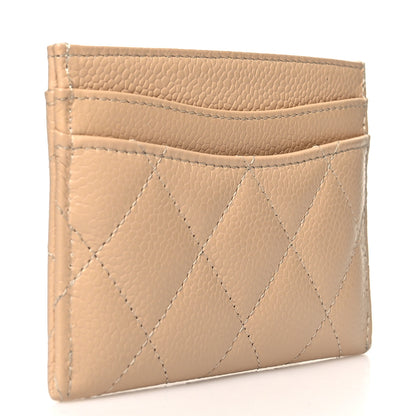Chanel Caviar Quilted Card Holder Beige 3 of 10