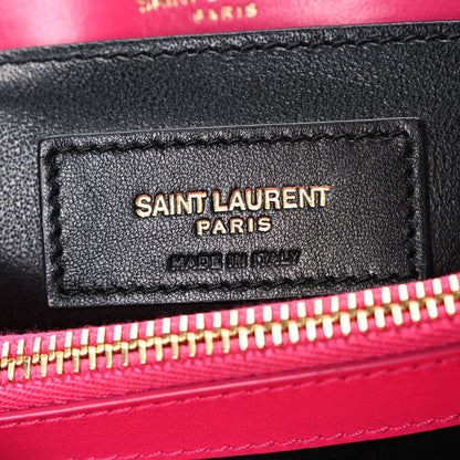 Saint Laurent Calfskin Y Quilted Monogram Small Loulou Chain Satchel Fresh Fuchsia 6 of 11