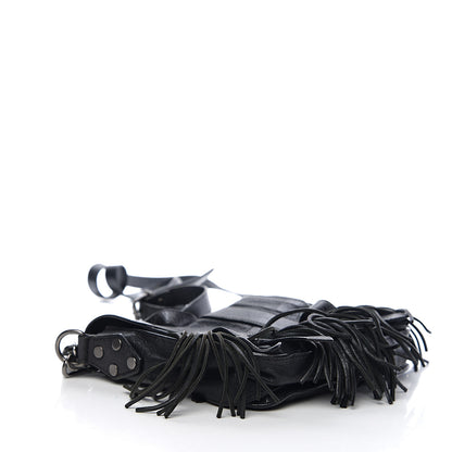 Proenza Schouler Lambskin Fringe PS1 Crossbody Pouch Black 3 of 8
