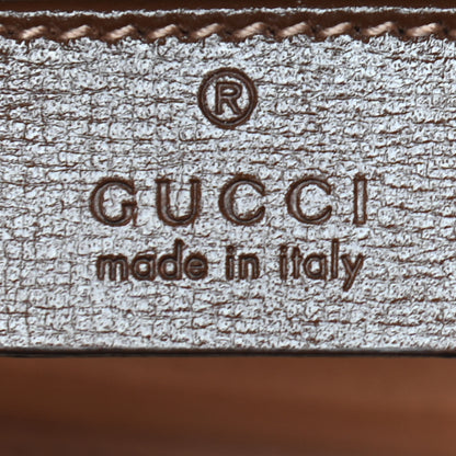 Gucci GG Supreme Monogram Script Logo Heart Crossbody Bag Beige Brown 6 of 9