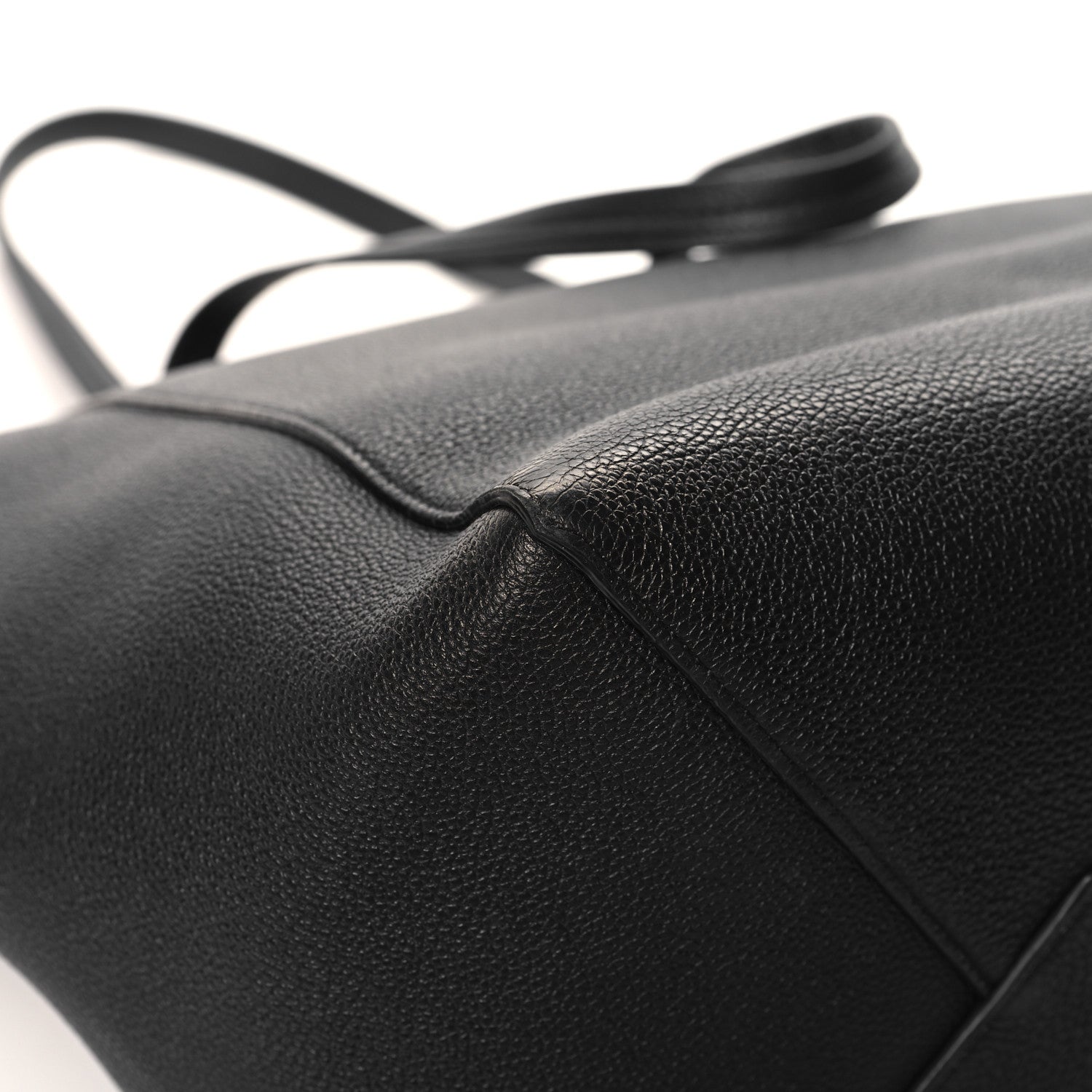 Celine Soft Grained Calfskin Medium Belt Cabas Phantom Black 10 of 11