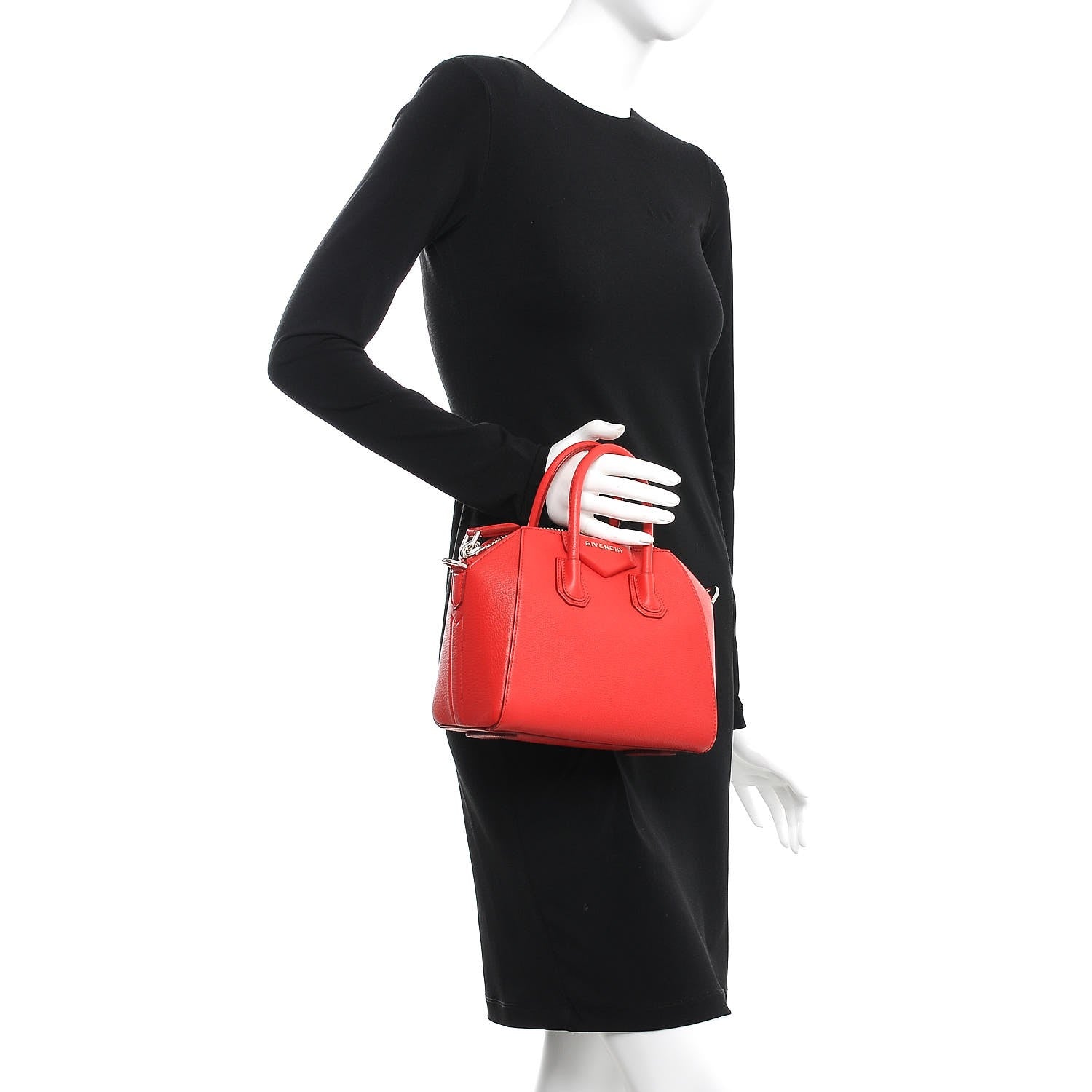 Givenchy Sugar Goatskin Mini Antigona Medium Red 2 of 10