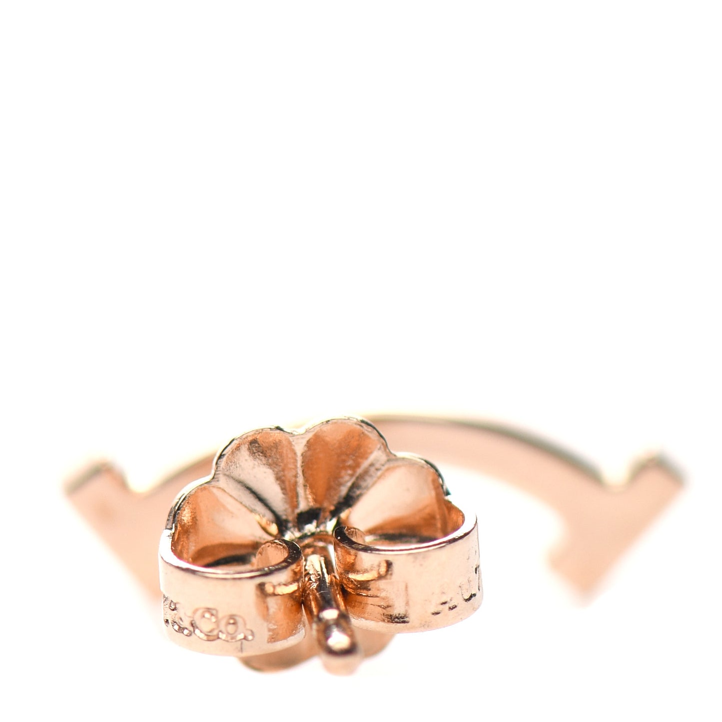 18K Rose Gold Diamond T Smile Earrings