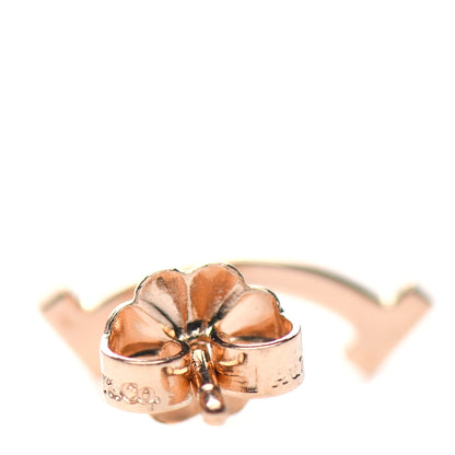 Tiffany 18K Rose Gold Diamond T Smile Earrings 5 of 6