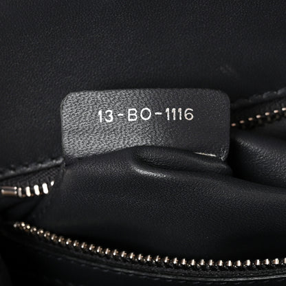 Christian Dior Metallic Patent Micro-Cannage Medium Diorama Flap Bag Graphite 8 of 11