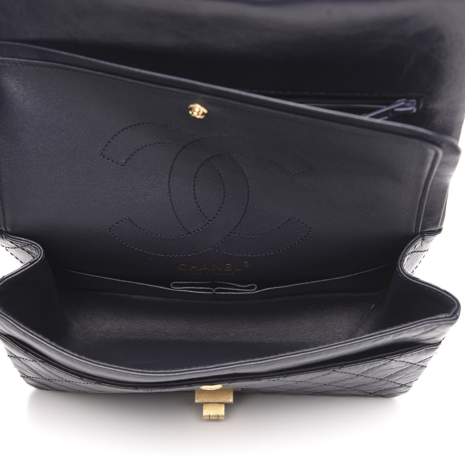 Chanel Aged Calfskin Quilted 2.55 Reissue 225 Flap Navy 5 of 11