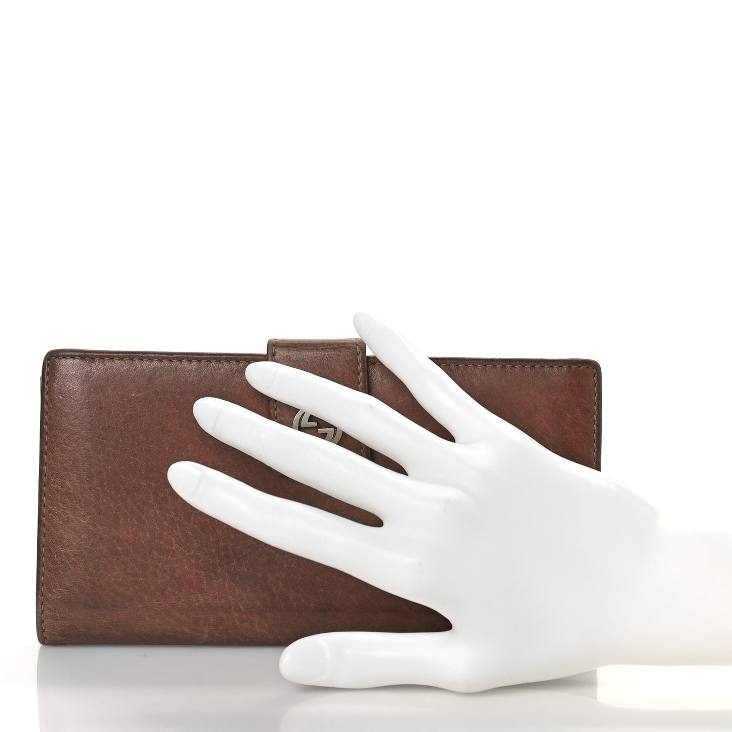 Calfskin Miss GG Continental Wallet Old Naturale