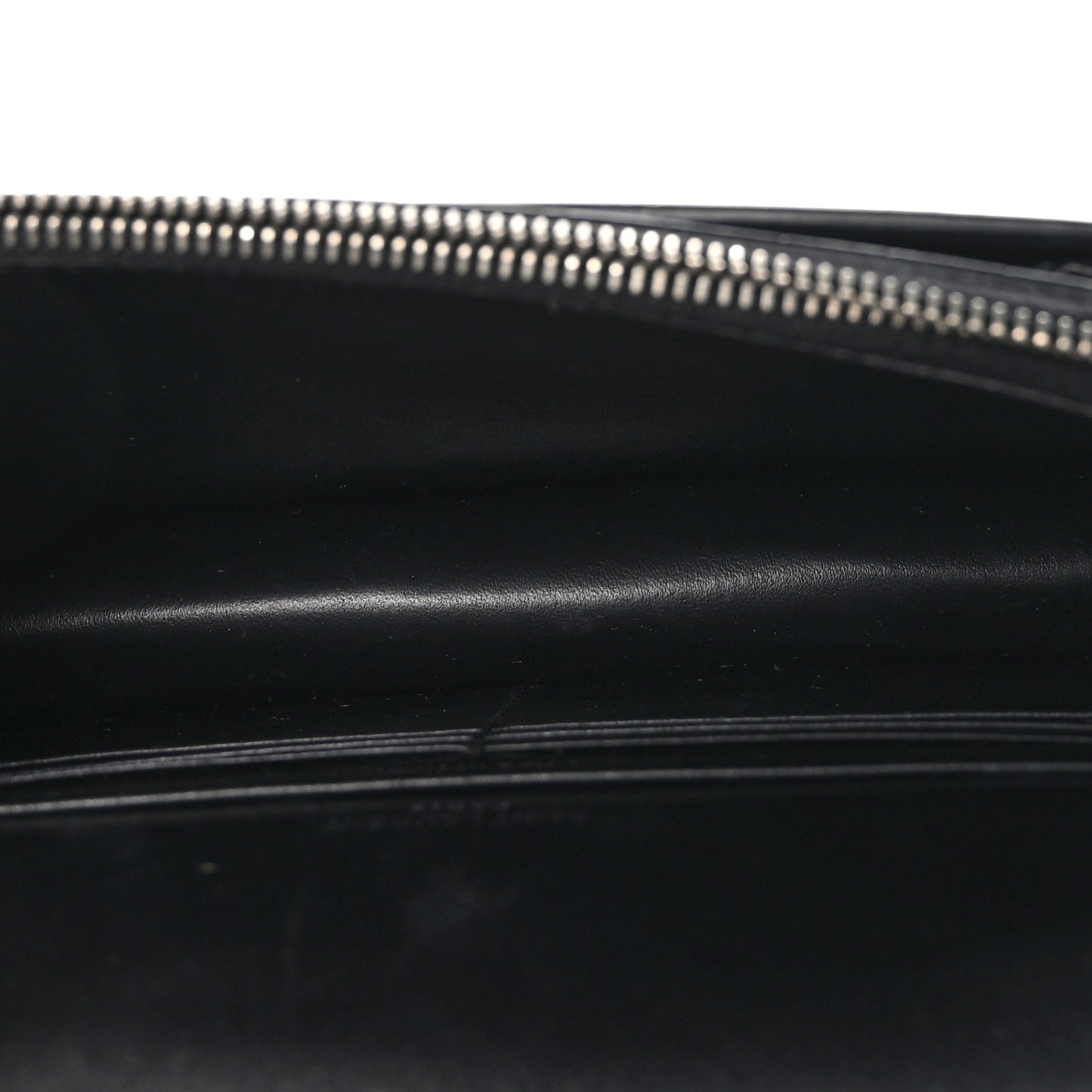 Calfskin Crocodile Embossed Monogram Sunset Top Handle Chain Wallet Black