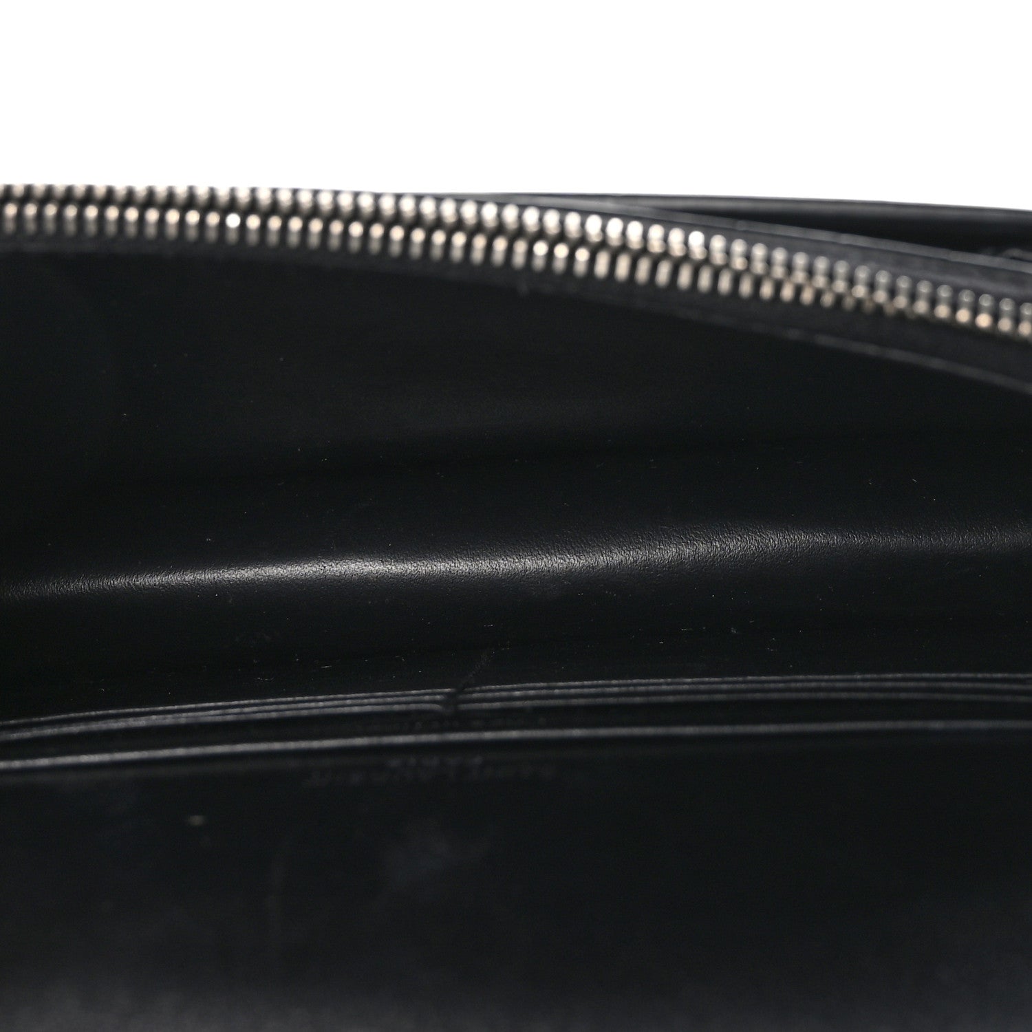 Saint Laurent Calfskin Crocodile Embossed Monogram Sunset Top Handle Chain Wallet Black 5 of 9
