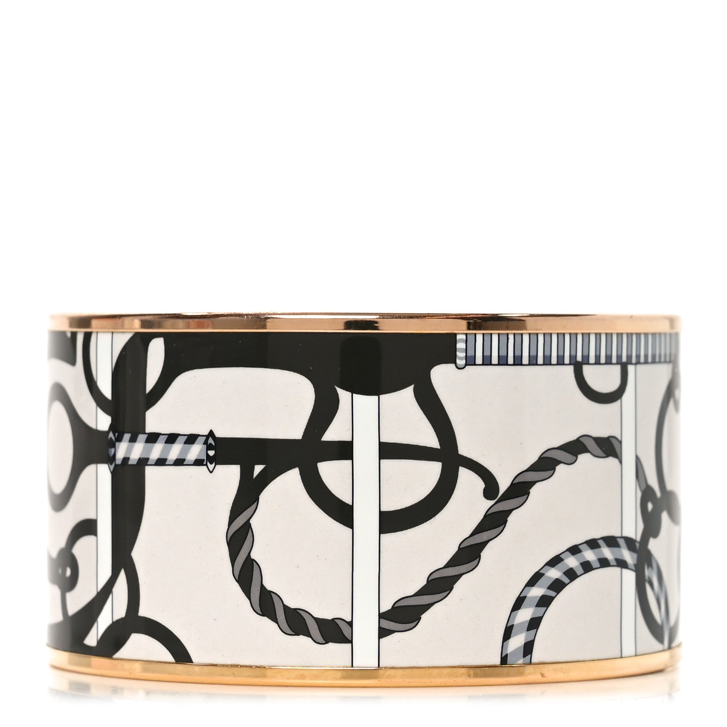 Hermes Enamel Printed Extra Wide Bracelet 65 1 of 5