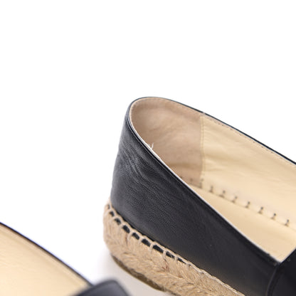 Chanel Lambskin CC Espadrilles 36 Black 8 of 10