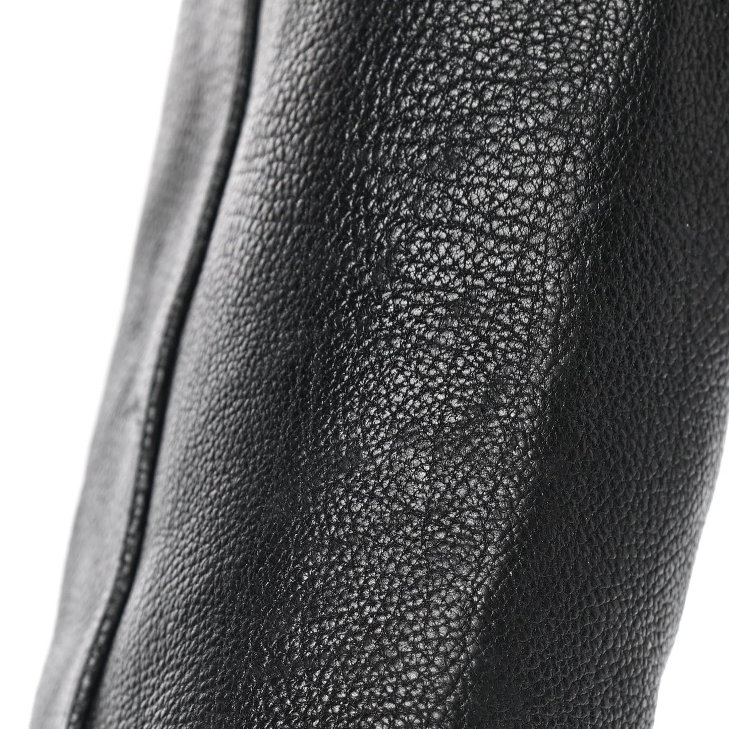 Calfskin Ascot Knee High CC Boots 39 Black