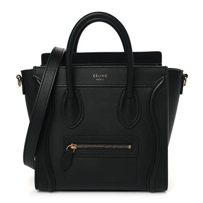Celine Smooth Calfskin Nano Luggage Black 1 of 10